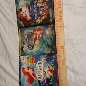 All 3 Of Little Mermaid DVD's